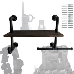 TYTAMMON front view of mounted rack showing sturdy board and hooks, durable storage