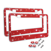 TZARROT front view red bling frame showing sparkle and stylish curb appeal