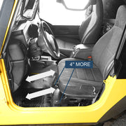 u-Box front view of seat adapter bracket showing bolt-on design and fitment benefit