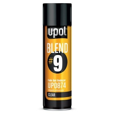 U-POL Blend 9 aerosol can front view showing label and 450 ml capacity for precise fades