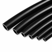 Ucreative front view of six black silicone hoses showing included sizes and tidy packaging, ensures correct selection