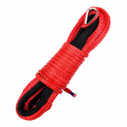 Ucreative red synthetic winch rope front packaging showing length and strength benefits