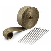 Ucreative titanium exhaust wrap roll front view showing product label and length benefit