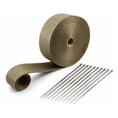 Ucreative titanium exhaust wrap roll front view showing product label and length benefit