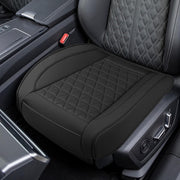 UHANBUT front seat cover installed showing sleek black protection and style