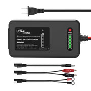 ULTRA POWER charger front panel showing ports for easy safe charging