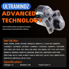 ultramindz starter mounting flange detail showing bolt holes for direct-fit
