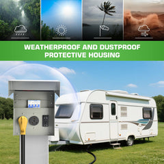 Umaogus weatherproof door closed demonstrating corrosion-resistant protection outdoors
