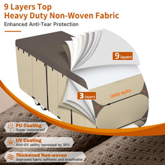 Umbrauto close-up of 9-layer roof fabric showing durable UV protection