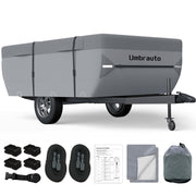 Umbrauto front view showing full covered trailer and protection benefit