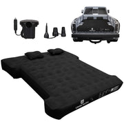 Umbrauto front view of inflated mattress fitting full-size truck bed, shows secure fit and comfort