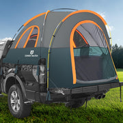 Umbrauto front view on truck bed showing quick setup and roomy entry