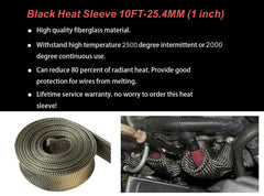 Ummickl sleeve installed near exhaust manifold reducing radiant heat