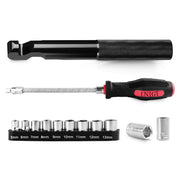 UNIGT full belt changing and clutch cover tool kit displayed with benefits of compact storage