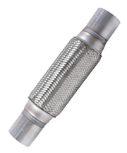 UNLRAE flex pipe front view showing universal stainless fit and durable construction