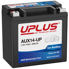 UPLUS AUX14-UP front view showing clean sealed case and label, durable protection