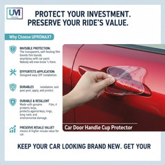 Upromax before-and-after showing prevented scratches and cleaner paint