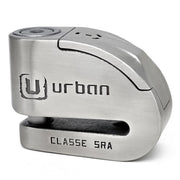 urban front profile showing lock on disc protecting against theft