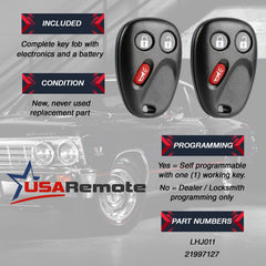 USARemote back casing showing FCC ID for compatibility confirmation benefit