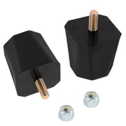 USSKYBOY front view of two black bump stops showing universal fit benefit