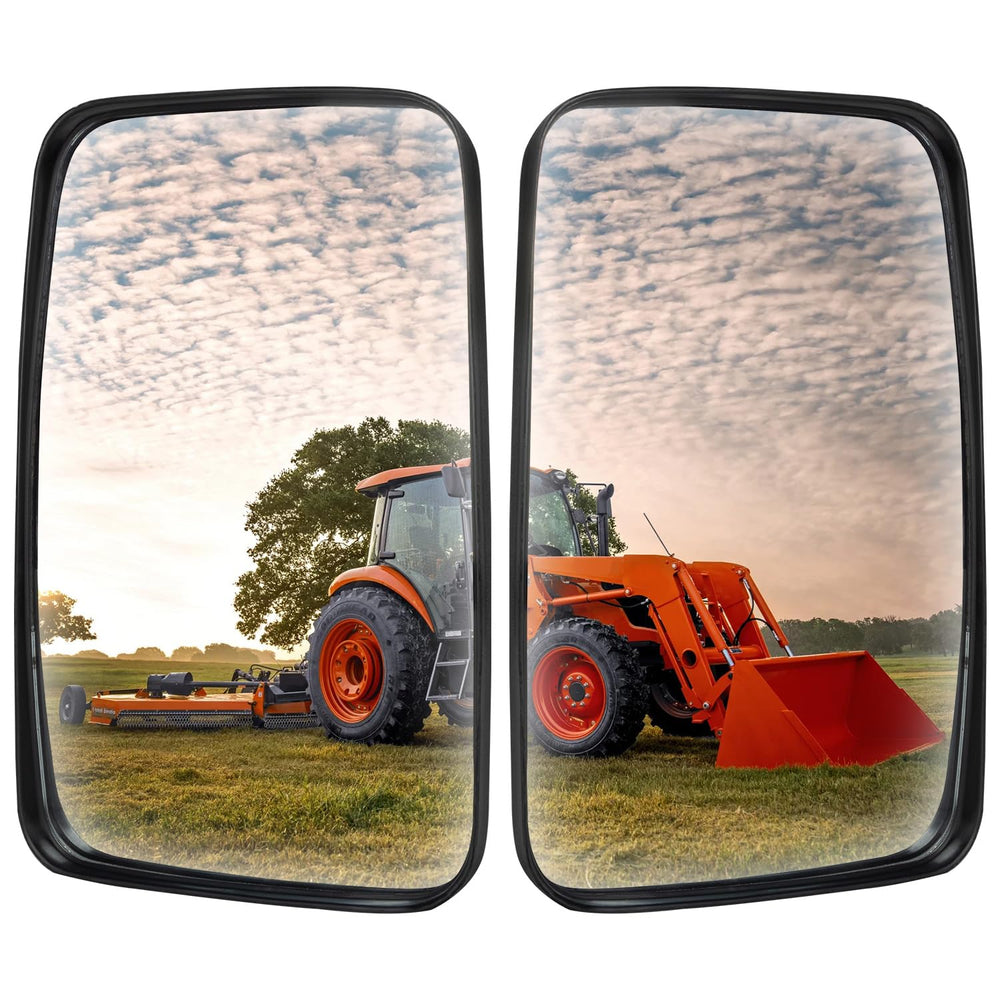 ustintec front view of replacement mirror showing full reflective surface and improved visibility