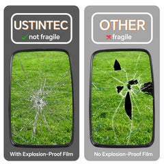 ustintec mirror mounted on Kubota tractor demonstrating wider rear coverage and safety