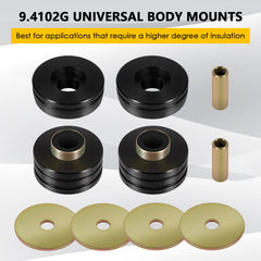 usvehj arranged kit top-down showing all four bushings two sleeves and four washers for completeness