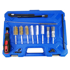 UTMALL closeup of brass nylon silicone and wire brushes showing size range benefit precision fit