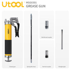 UTOOL die-cast head close-up showing durable construction and leak resistance