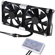 uueego front view dual fan assembly showing airflow benefit