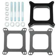 uxcell spacer front view showing square-bore flange and open four-hole design for improved flow