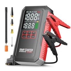 UZNY front view of jump starter showing controls and ports for quick access