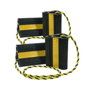 Vacallity front view showing pair of chocks and rope, demonstrating secure parking