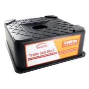 Vacallity front view of jack block showing wide base for stable support
