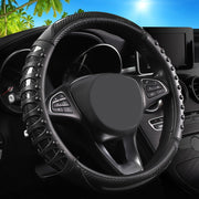 vaitarkli front view of steering wheel cover showing sleek fit and upgrade