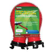Valterra D04-0111 front view with fittings showing durable red hose and ready-to-use convenience