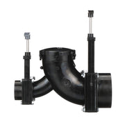 Valterra double rotating valve front view showing dual hubs and tidy profile for cleaner drains