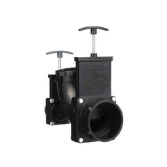 Valterra valve installed on RV sewer outlet demonstrating simultaneous gray and black drainage