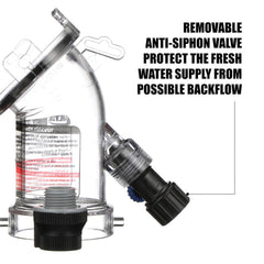 Valterra Hydroflush clear body detail revealing water flow visibility benefit