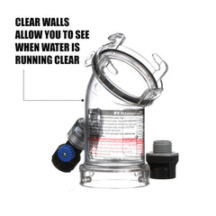 Valterra Hydroflush removable anti-siphon valve close-up showing backflow protection benefit