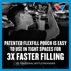 Valvoline oil texture close-up showing smooth synthetic sheen and lubricity