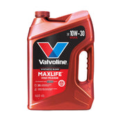Valvoline front label on 5 quart jug showing product benefits and brand
