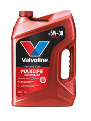 Valvoline MaxLife front label showing product and benefit protection