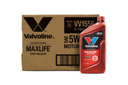 Valvoline MaxLife front pack of six quart bottles showing convenience