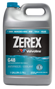 Valvoline Zerex G48 front bottle showing packaging and professional long-life benefit