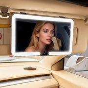 Vamotto front view showing mirror and LEDs for clear makeup lighting