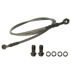 Vanlison brake hose installed on a scooter showing proper routing and performance benefit