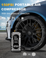 VANXIPOW heavy-duty smart clamps attached to a battery for safe starting