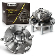 VASHEN front hub assembly pair in packaging showing both units and benefit of ready-to-install reliability
