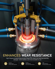 VASHEN hub bolted to steering knuckle demonstrating direct-fit replacement and improved handling